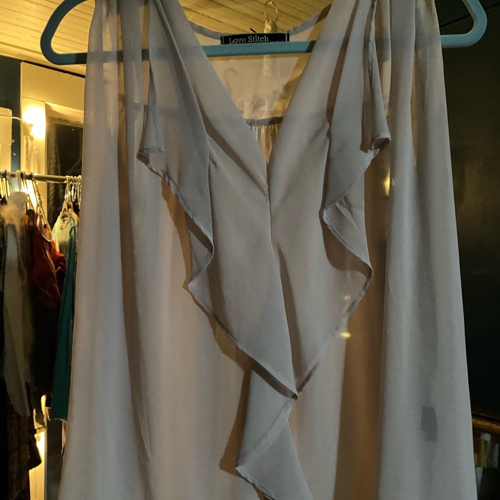 Love Stitch shear blouse